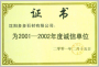 2001——2002年度诚信单位